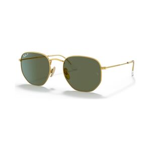 Ray-Ban Unisex Titanium Polarized Sunglasses, RB8148 Hexagonal - Legend Gold-Tone