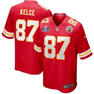 Men's Nike Travis Kelce Red Kansas City Chiefs Super Bowl Lviii Game Jersey - Red