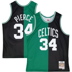 Men's Mitchell & Ness Paul Pierce Black, Kelly Green Boston Celtics Hardwood Classics 2007-08 Split Swingman Jersey - Black, Kelly Green