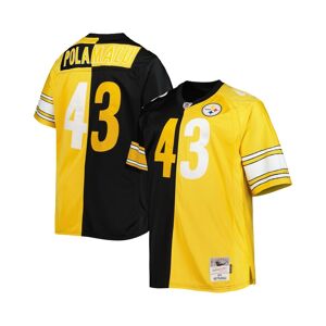Mitchell & Ness Men's Mitchell & Ness Troy Polamalu Black and Gold Pittsburgh Steelers Big and Tall Split Legacy Retired Player Replica Jersey - Black, Gold