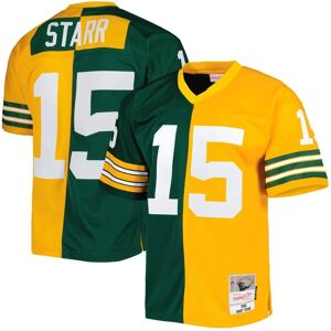 Mitchell & Ness Men's Mitchell & Ness Bart Starr Green, Gold Green Bay Packers 1969 Split Legacy Replica Jersey - Green, Gold