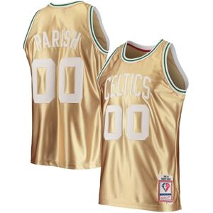 Men's Mitchell & Ness Robert Parish Gold Boston Celtics 75th Anniversary 1985-86 Hardwood Classics Swingman Jersey - Gold