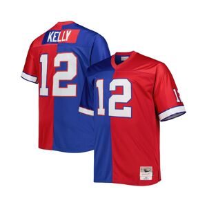 Mitchell & Ness Men's Mitchell & Ness Jim Kelly Royal and Red Buffalo Bills Big and Tall Split Legacy Retired Player Replica Jersey - Royal, Red
