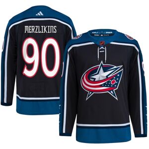 Adidas Men's adidas Elvis Merzlikins Black Columbus Blue Jackets Reverse Retro 2.0 Authentic Player Jersey - Black