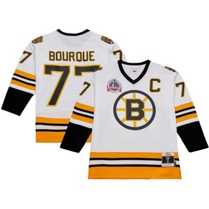 Men's Mitchell & Ness Ray Bourque White Boston Bruins Captain Patch 1989/90 Blue Line Player Jersey - White