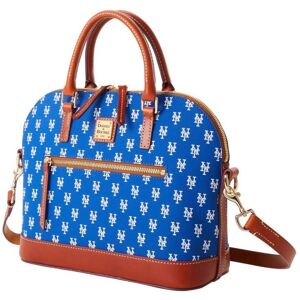 Women's Dooney & Bourke New York Mets Signature Domed Zip Satchel Purse - Blue