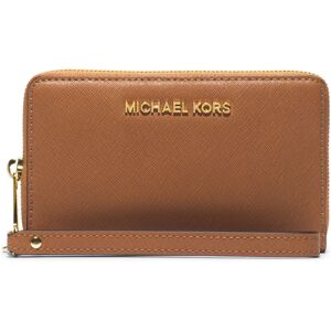 Michael Michael Kors Jet Set Large Flat Multifunction Phone Case - Luggage/gold