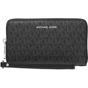 Michael Michael Kors Logo Jet Set Flat Multifunction Phone Case - Black/Silver