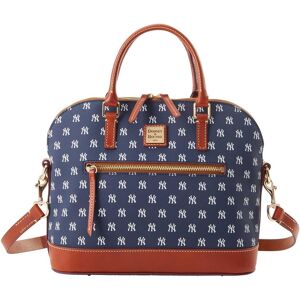 Women's Dooney & Bourke New York Yankees Signature Domed Zip Satchel Purse - Navy