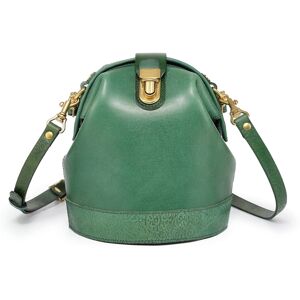 Old Trend Women's Genuine Leather Doctor Bucket Crossbody Convertible Bag - Green