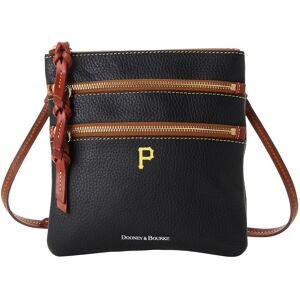 Dooney & Bourke Women's Dooney & Bourke Pittsburgh Pirates Pebble Triple-Zip Core Crossbody Purse - Black