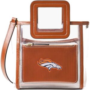 Women's Staud Denver Broncos Clear Mini Shirley Bag - Brown