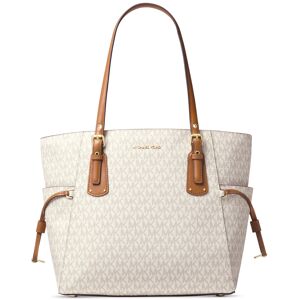 Michael Kors Michael Michael Kors Logo Voyager East West Tote - Vanilla/Gold