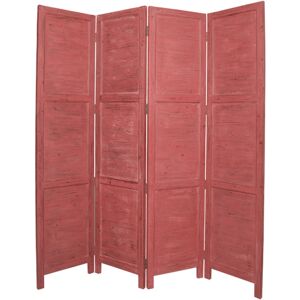 Screen Gems Double sided 4 Panel 7' Nantucket Screen - Red