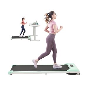 Simplie Fun 2 In 1 Under Desk Electric Treadmill 2.5HP, With Tooth App And Speaker, Remote Control - Green