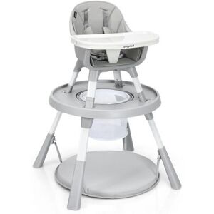 Slickblue 6-in-1 Baby High Chair Infant Activity Center with Height Adjustment - Grey