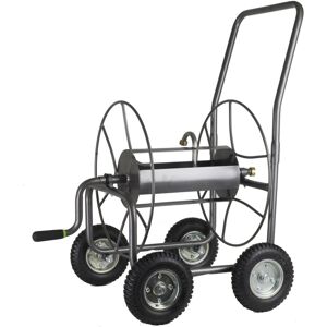 Yard Butler 4-Wheeled Hose Truck - Silver