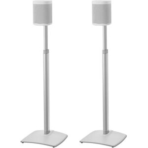 Sanus WSSA2 Adjustable Height Wireless Speaker Stands for Sonos One, Play:1, and Play:3 - Pair - White