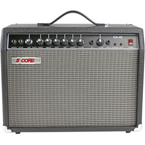 5 Core Guitar Amp 40W Amplifier For Electric Bass Acoustic Practice Amp Small Portable Mini Amplificador Para Bajo with Built in Effects - Ga 40 Blk