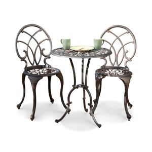 Noble House Dakara 3-Pc. Copper-Finish Aluminum Bistro Set - Brown