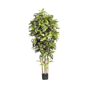 Nearly Natural 6' Croton Faux Silk Tree - Green