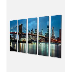 Design Art Designart Brooklyn Bridge And Skyscrapers Cityscape Canvas Print - 60
