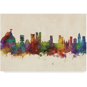 Trademark Global Michael Tompsett Rio De Janeiro Skyline Brazil Canvas Art - 20