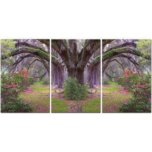 Chic Home Decor Lavender Cherry 3 Piece Wrapped Canvas Wall Art Garden -27