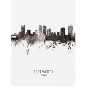 Trademark Global Michael Tompsett Fort Worth Texas Skyline Portrait Ii Canvas Art - 36.5