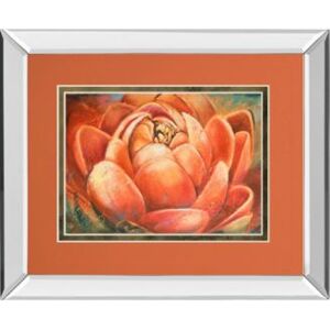 Classy Art Red Lotus By Patricia Pinto Mirror Framed Print Wall Art Collection