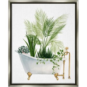 Stupell Industries Various Plants in Vintage-Like Tub Framed Floater Canvas Wall Art, 25