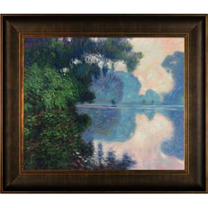 La Pastiche By Overstockart Morning On The Seine Near Giverny with Veine D'Or Scoop Frame, 26.5