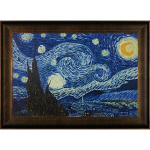 La Pastiche By Overstockart Starry Night with Veine D'Or Scoop Frame, 30.5