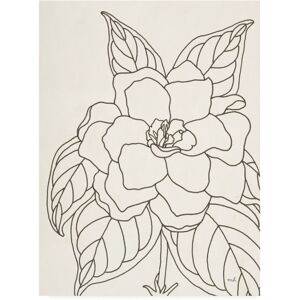 Trademark Global Moira Hershey Gardenia Line Drawing Crop Canvas Art - 36.5