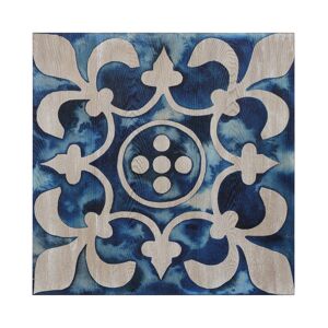 Empire Art Direct 'Cobalt Tile Iii' Fine Giclee Printed Directly On Hand Finished Ash Wood Wall Art, 24