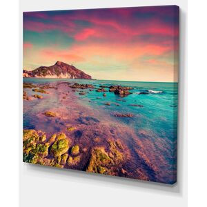 Design Art Designart Giallonardo Beach Colorful Sunset Canvas Print - 20