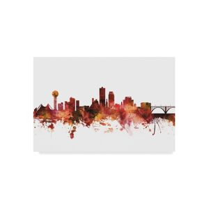 Trademark Global Michael Tompsett Knoxville Tennessee Skyline Red Canvas Art - 20