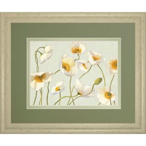 Classy Art White Bright Poppies by Novak Framed Print Wall Art, 34