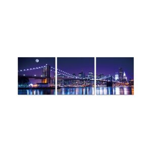 Chic Home Decor Cityline 3 Piece Wrapped Canvas Wall Art Nyc Skyline -27