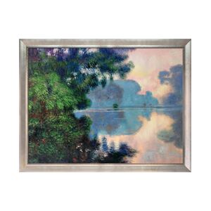 La Pastiche By Overstockart Morning On The Seine Near Giverny with Silver Scoop with Swirl Lip Frame, 36