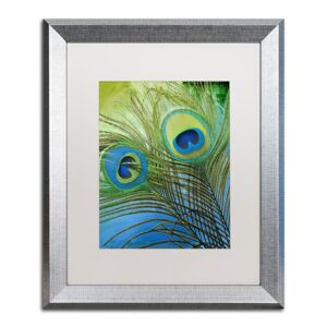 Trademark Global Color Bakery 'Peacock Candy I' Matted Framed Art, 16