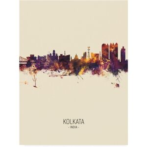 Trademark Global Michael Tompsett Kolkata (Calcutta) India Skyline Portrait Iii Canvas Art - 36.5