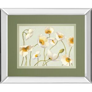 Classy Art White Bright Poppies by Novak Mirror Framed Print Wall Art, 34