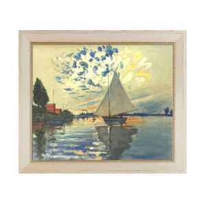 La Pastiche By Overstockart Sailboat At Le Petit-Gennevilliers with Constantine Frame, 24.5