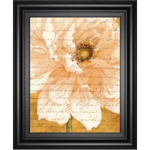 Classy Art Beautiful Cream Peonies Script Ii by Patricia Pinto Framed Print Wall Art, 22