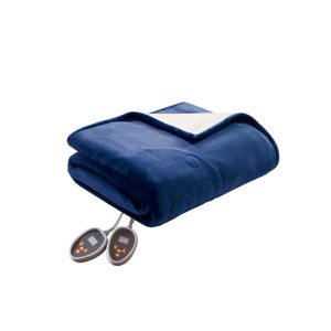 Woolrich Electric Reversible Plush to Berber Blanket, King - Indigo