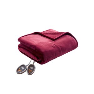 Woolrich Electric Reversible Plush to Berber Blanket, King - Red