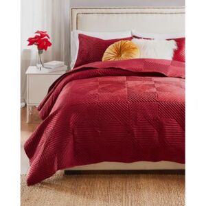 Greenland Home Fashions Riviera Velvet Finely Stitched Quilt Sets