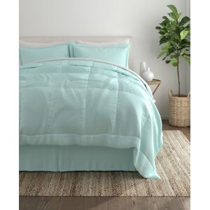 Ienjoy Home A Beautiful Bedroom 6 Piece Lightweight Bed in a Bag Set by The Home Collection, Twin - Aqua