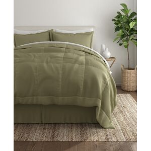 Ienjoy Home A Beautiful Bedroom 6 Piece Lightweight Bed in a Bag Set by The Home Collection, Twin - Sage